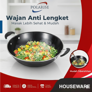 Wajan Enamel Jumbo 36 cm Wajan Kuali Penggorengan Wajan Enamel Kuping Anti Lengket