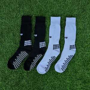 Kaos Kaki Avo Pendek Anti Slip - 100% Original - Cocok untuk Futsal, Gym, Running - Nylon, Spandek, Elastic - Hitam Putih (EXPORT)