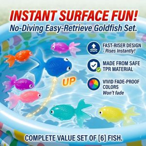 Floating Silicone Goldfish Toy Bath Toy Kids Water Play Safe Material
