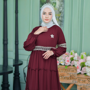 Gamis Ceruty Babydoll Renda: Ukuran Pas & Nyaman