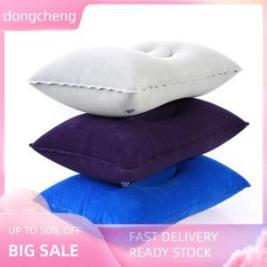 dongcheng หมอนเป่าลม PVC นอนแคมป์ปิ้งหมอนรองคอทำจากไนลอน