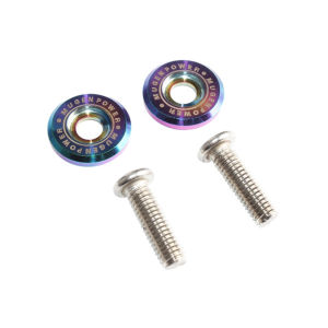 2pcs Car License Plate Frame Bolt Mugen Motorcycle Auto Number Plate Frame Bolts Screw Titanium Blue Aluminum Waterproof Screws Automobile Exterior Accessories