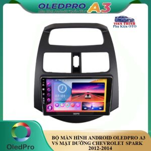[TẶNG PM VIETMAP S2] MÀN HÌNH ANDROID OLEDPRO A3  nâng cấp. độ cho ô tô theo xe CHEVROLET SPARK 2012-2014  xe hơi. Màn hình android oto xem chỉ đường VietmapS2- Navitel camera lùicamera hành trình youtobe... Đầu dvd android lắp sim 4G RAM 2G/32G.