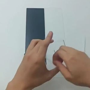 Mishilei Desktop Sticky Note Stand Transparent Acrylic Memo Holder Clear Memo Board Minimalist Office Note Holder For Office Desk