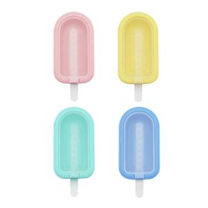 Set of 4 Colorful Silicone Ice Lolly Moulds Easy Releases Popsicles Maker Ice Cream Molds Convenient Kitchen Tool