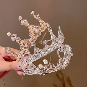 IKAN Mahkota Putri Peri Super - Bando Ulang Tahun Bertabur Berlian Imitasi - Aksesori Rambut Bando Untuk Anak Perempuan