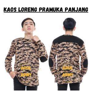 BAJU KAOS LORENG PRAMUKA SCOUT REGLAN SERAGAM PRAMUKA LAKI LAKI SERAGAM PRAMUKA PEREMPUAN BAJU PRAMUKA KAOS PRAMUKA LAPANGAN PDL KAOS PRAMUKA OUTDOOR