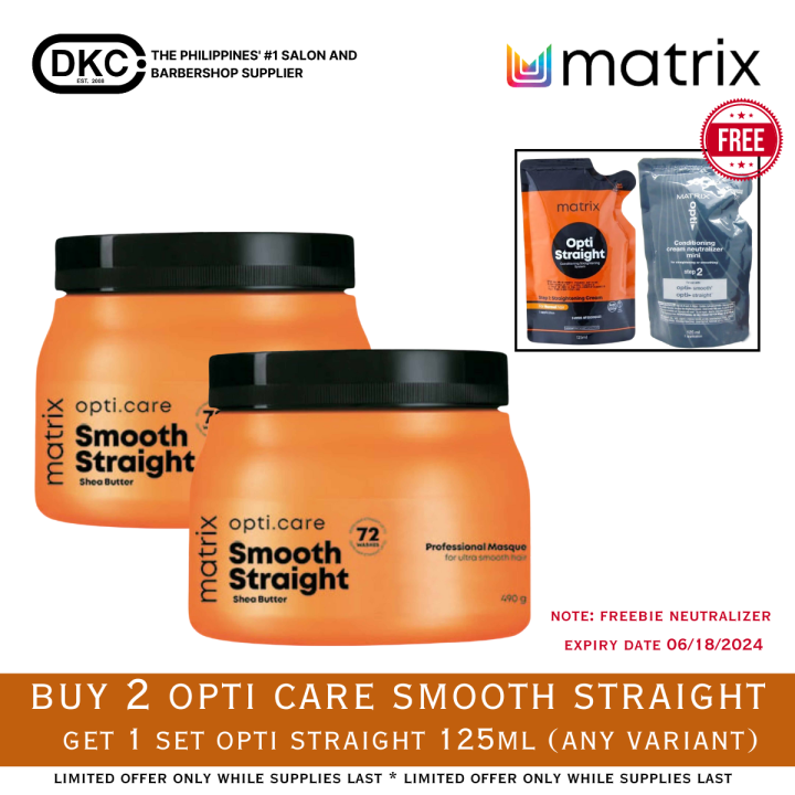 With Freebie Matrix Opti Care Ultra Smoothing Masque Shea Butter Matrix Hairmask 490g DKC Lazada PH