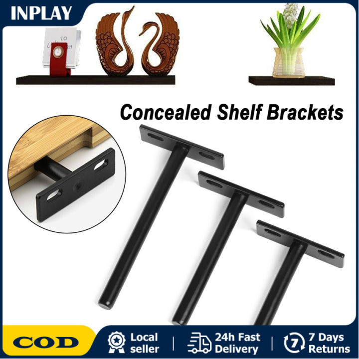 3/4/5 Inches Invisible Shelf Support Bracket TShaped HEAVY DUTY Round