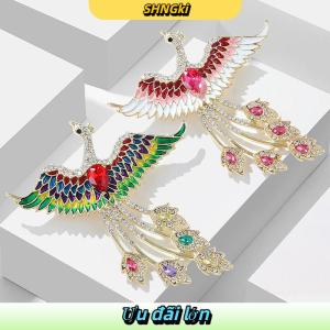SHNGki Thời trang Rhinestone bay Phượng trâm cài cho phụ nữ quần áo áo trang sức accessries Quà Tặng