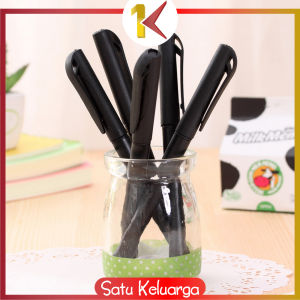 SK-A45 Pulpen Hitam 0.7mm Motif Polos Tinta Hitam Simple Ballpoint Pena Alat Tulis Kantor Pens Black