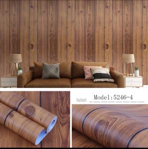 pvc self-adhesive wallpaper adhesive 10M*45cm easy to install a variety of designs wood grain renovation furniture doors