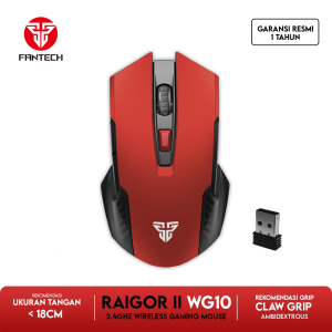 Fantech RAIGOR II WG10 Wireless Mouse Gaming / Gaming Mouse Tanpa Kabel Free Baterai