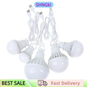 SHNGki LED Lantern Portable Camping Lamp Mini Bulb LED USB Power 3W 5W 7W 9W 12W