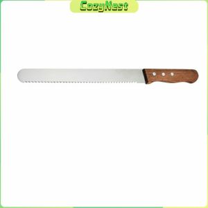 C.N. 10inches Stainless Steel Bread Knife Wooden Handle Cake Slicer Pastry Cutter Baking Tools