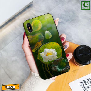 Ốp lưng iphone mặt kính in hình siêu đẹp - Đóa sen trắng tinh khôi - 6/6plus/6s/6splus/7/7plus/8/8plus/x/.....
