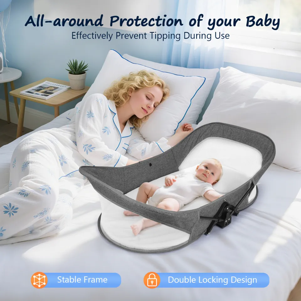 Portable Baby Bed Lightweight Compact Travel Bassinet For Babies -Baby  Bassinet Newborn Baby Travel Crib Baby Nest Pod Newborn Baby Camping 