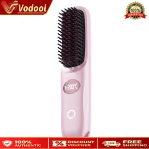 Smart TV Design Wireless Charging Hair Comb with Ceramic Heating and Negative Ions for Gentle Hair Treatment