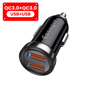 【COD】Essager car charger 12v 24v fast charger type c for Ipad Pro iphone 11 12 Pro Max QC 3.0 20w car chargers usb port for Xiaomi Samsung OPPO VIVO