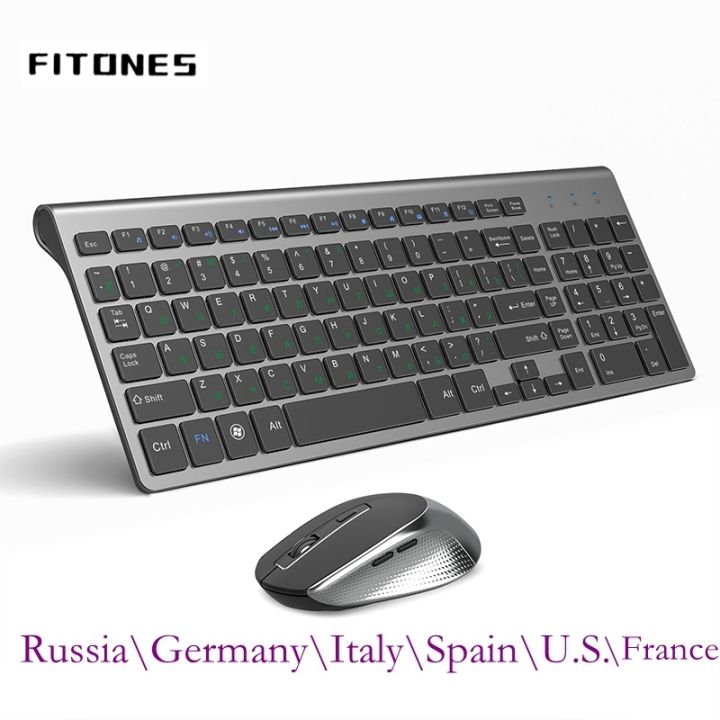 Russian Spain USA French Ltalian German UK layout Wireless Keyboard and