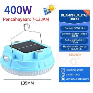 Garansi 5 tahun Lampu LED Emergency UFO + Senter Solar Panel 400w + 50w Baterai Lepas-Dapat digunakan sebagai catu daya seluler