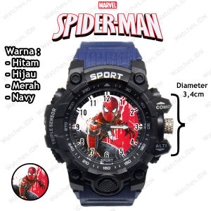 Jam Tangan Anak Laki-Laki Sport Anti Air Karakter Spiderman Universe Terbaru