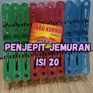 Hanger Jemuran 12 Jepit Bahan Tebal Gantungan Jemuran Kaos Kaki Celana Dalam baju bayi Hanger Serbaguna