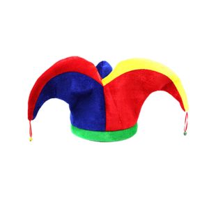 NHG Funny Design Clown Hat Multicolor 3 Points Mardi Gras Cap Style Triangle Shape Costume Hat Party Costume