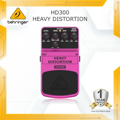 [100% AUTHENTIC] BEHRINGER HEAVY DISTORTION HD300 Heavy Metal Distortion Effects Pedal