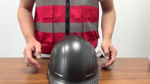 CE Carbon Fiber Safety Helmet With Earmuffs ABS Industrial Head Protection Construction Hard Hat ANSI Work Cap For Men