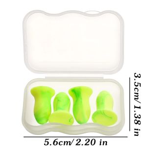 4Pcs/box Sleeping Ear Plugs Soft Tapered Noise Reduction Ear Protection Sound Insulation Foam Soft Cancelling Anti Noise EarplugUniversal Hearing Protector