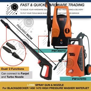 [FNQ] LONG COPPER 80CM SPRAY GUN NOZZLE BLACK DECKER PW1450TD PW1470TD PW1370TD PW1570TD PRESSURE WASHER CLEANER SPRAYER WATERJET PW1450 PW1470 1450 1470 PW 1570 1370 CAR WASH TURBO NOZZLE BLACK AND DECKER HOUSEHOLD SHORT