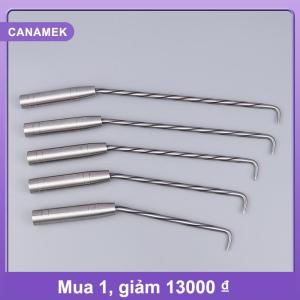 【CANAMEK】 Xây dựng móc chủ đề thép cây Tie dây Twister với móc thép không gỉ linh hoạt xoay tay ràng buộc thanh thép công cụ cầm tay