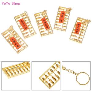 💕 YoYo Shop 💕 en Chinese Accounting Tool 8 Rows Abacus KeyChain Ring Keychain