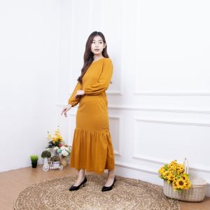 AQILA - DRESS ARA KOREAN STYLE / DRESS WANITA FISHTAIL / DRESS MUSLIM WANITA