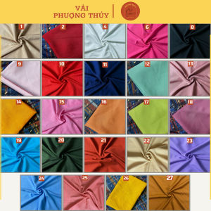 Vải lót lụa Phượng Thúy mềm mịn chất đẹp hơn habutai dùng may lót váy đầm nhiều màu sắc làm phông chụp hình trang trí khổ ngang 1m50