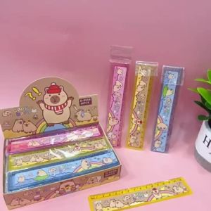 BORONG【60 pcs】Capybara Ruler Cute Stationery Student 15cm Kids Pembaris Plastik Kanak Goodies DoorGift Alat Tulis 卡皮巴拉尺