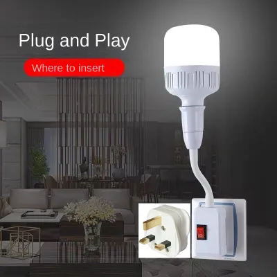 💖TikTok💖 🔥HOT🔥 Spot [Malaysia plug] LED Energy-saving Lamp with Switch Plug-in Night Light Bedside Wall Lamp Socket Lamp Socket Plug Night Light Reading Feeding Lamp 马来西亚插头LED节能灯带开关插电小夜灯