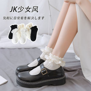 ถุงเท้าถัก ผ้าขนสัตว์ ยาวระดับเข่า สไตล์ Lolita ญี่ปุ่น ให้ความอุ่นในฤดูหนาว ฤดูใบไม้ร่วง สำหรับผู้หญิง