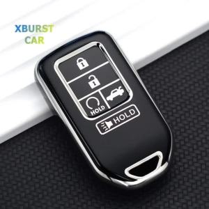 Soft TPU Full Cover Car Key Case Cover Anti Scratch Shockproof Remote Fob Protector For Honda Civic Accord CRV HRV Fit Jazz Odyssey