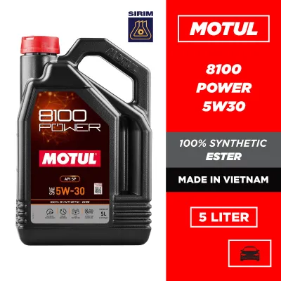 MOTUL 8100 POWER 5W40 5W30 0W20 SP ESTER Fully Synthetic Engine Oil (5L)