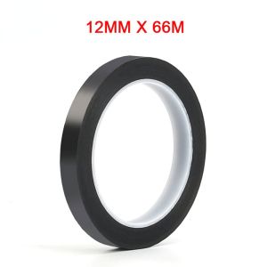 Black Film Masking Tape PET High Temperature Waterproof Tape Traceless Single Side Adhesive LED Light Screen  Barrier Bar 66M