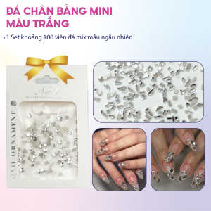 Đá khối chân bằng mix size trang trí móng - Set 100 viên đá chân bằng mix đa dạng kiểu dáng làm nail siêu sáng (1 set 100 viên) Nailbnd