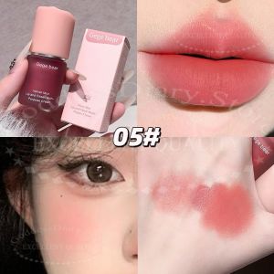 The New Gege Bear Velvet Matte Lip & Cheek 2-In-1 Cream Features A Velvety Matte Texture For A Natural Shine. Suitable For Lips Cheeks And Eyes.