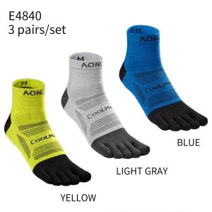 2024 New AONIJIE E4839 Running Five Toe Socks Low Cut Quarter Marathon Toesocks for Jogging Trail Hiking Cycling E4840