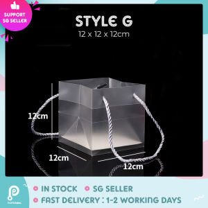 Plastic Bag for Gift with Handles Reusable PVC Packaging Transparent Bags for Birthday PartyWeddingCorporate EventMini GoodieDoor&Return Gift