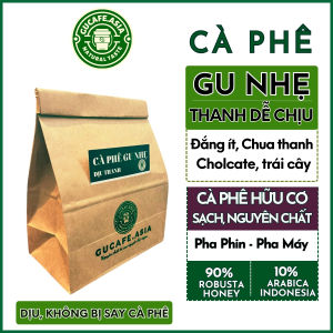 Cà Phê Gu Nhẹ Thanh GUCAFE - Đắng Ít Thanh Nhẹ Dễ Chịu Pha Phin Pha Máy Nguyên Chất Rang Mộc Cafe Hữu Cơ Sạch