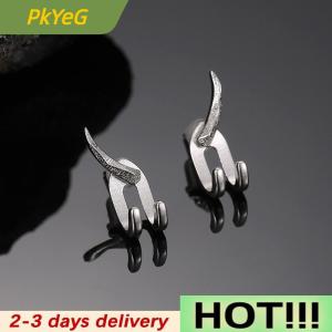 PkYeG New Punk Earring For Men Detachable Dual Purpose Stud Earrings Prong Ear Charms Fashion Jewelry