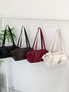 Túi đeo vai dành cho Nữ Cô Gái hợp thời trang Ví cầm tay đi chơi tối chất liệu da PU dưới cánh tay ví ví đơn giản Quà Tặng túi xách