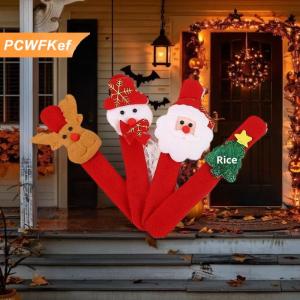 【PCWFKef】 5ชิ้นสร้อยข้อมือคริสต์มาสซานตาคลอสตุ๊กตาหิมะเรนเดียร์พ่อวงกลมสายรัดข้อมือวันหยุดปาร์ตี้ของขวัญสำหรับเด็ก